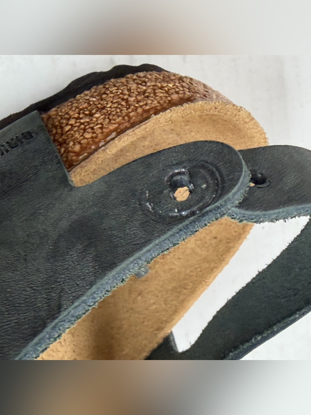 NEW Birkenstock Kumba Leather Adjustable Sandals Black Womens 7 EU 38 Reg READ - Picture 3 of 7